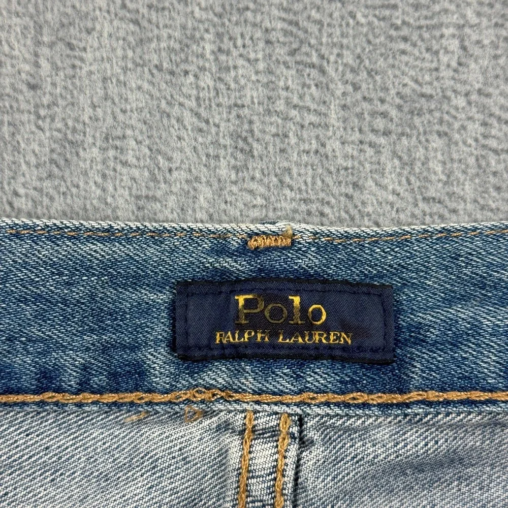 Polo Ralph Lauren Jeans Mens 40X28 Blue The Avery Boyfriend Patched Distressed